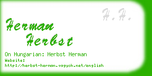 herman herbst business card